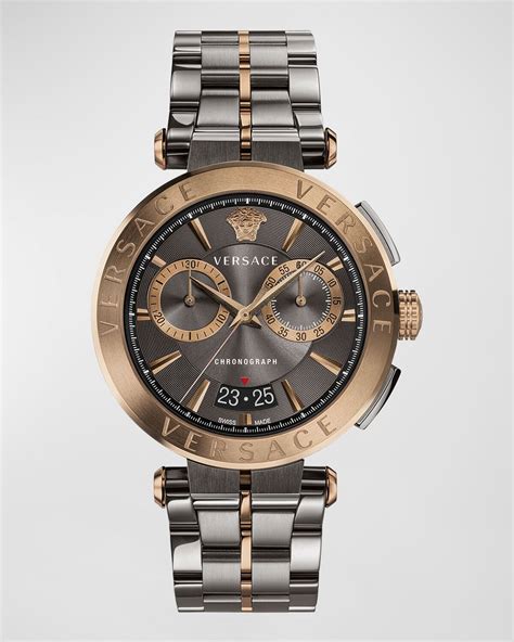 versace versace aion chronograph bracelet watch 45mm|Versace watch costco.